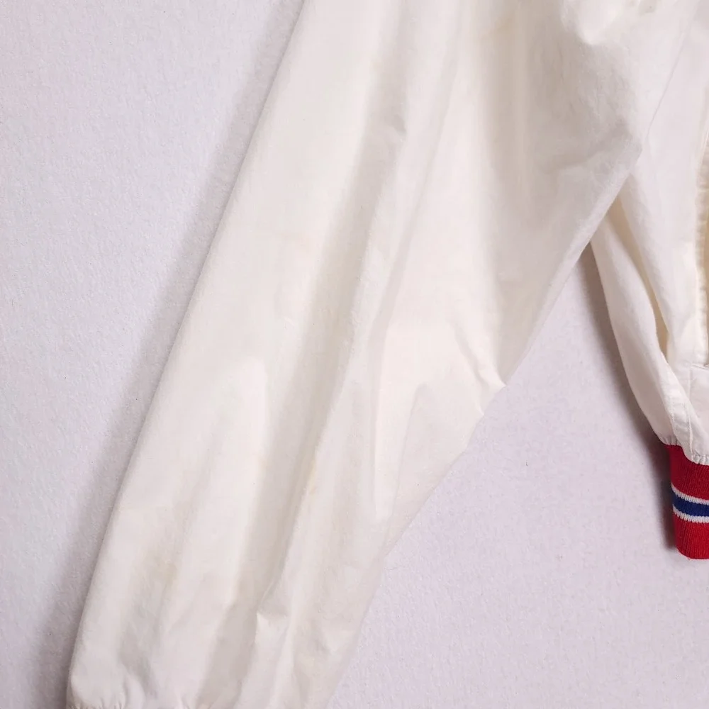Polo Ralph Lauren‎ Vintage Mens M White Varsity Bomber Jacket Crest Logo
